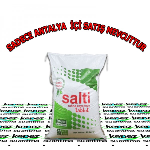 Salti Tablet Tuz 25 Kg (Antalya içi Satış.)